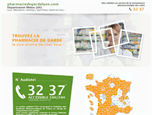 Tablet Screenshot of pharmaciedegardelyon.com